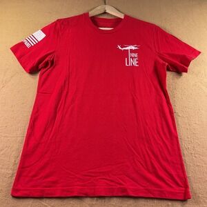Nine Line Apparel Mens Red R.E.D. Remember Everyone Deployed T-Shirt Medium